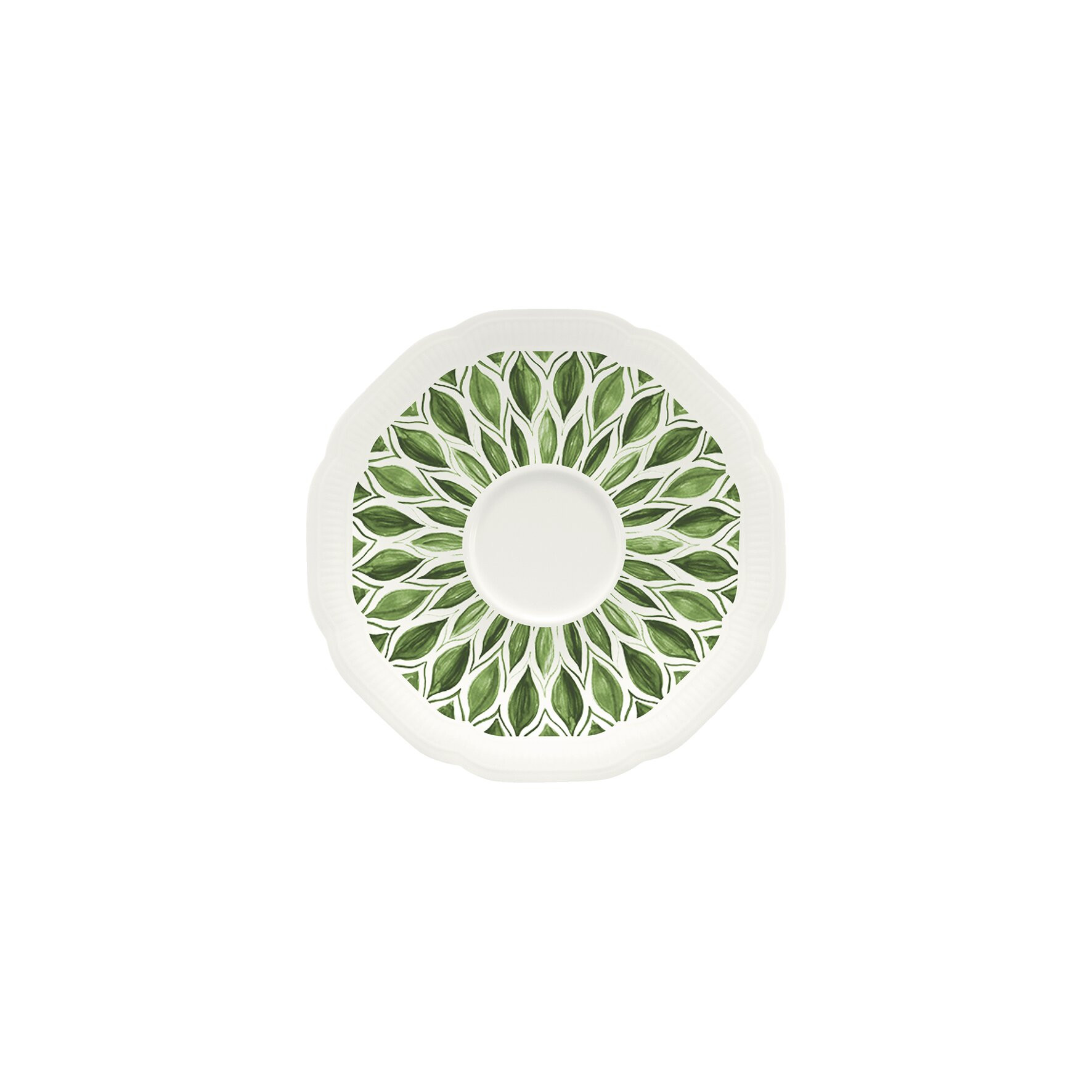 Floral Charm, Untertasse rund mit Relief ø 131 mm green